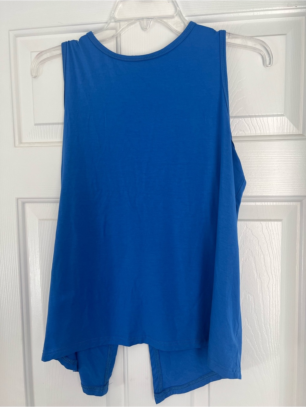 Blue Workout Tank Top Large Mesh Back Athletic Activewear